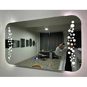 Mosmile Rectangle Rounded-Corner illuminated LED Bathroom Mirror